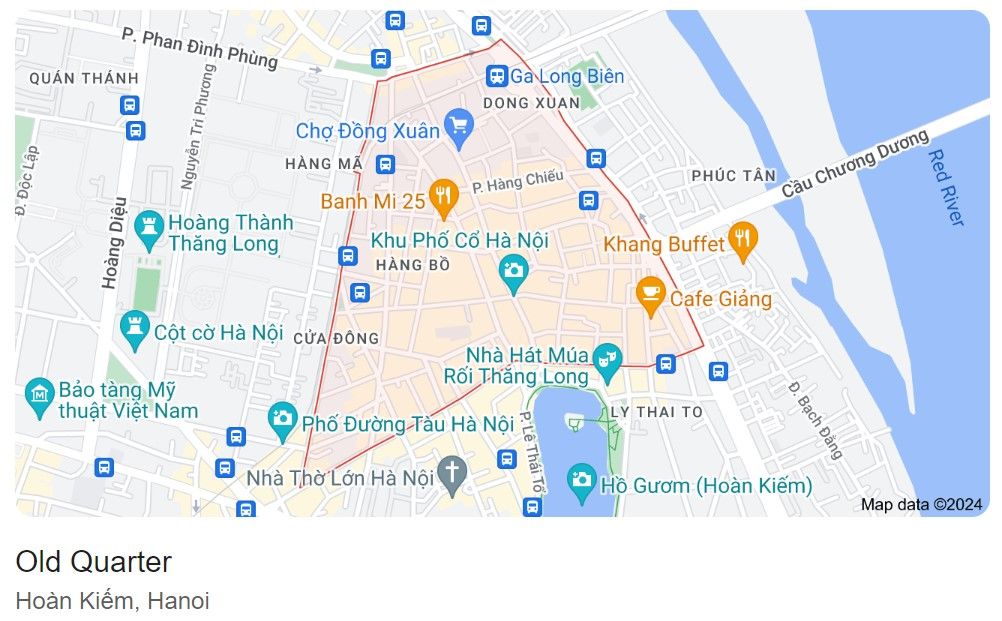 hanoi old quarter map